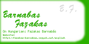 barnabas fazakas business card